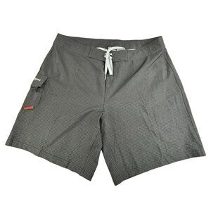 Maui Rippers Board Shorts Mens 14 Gray Quick-Dry Side Pocket Drawstring